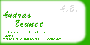 andras brunet business card